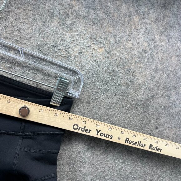 Lululemon Leggings Women 8 Black Gather and Crow Crop Ruched Hem Yoga Pants - Picture 3 of 9